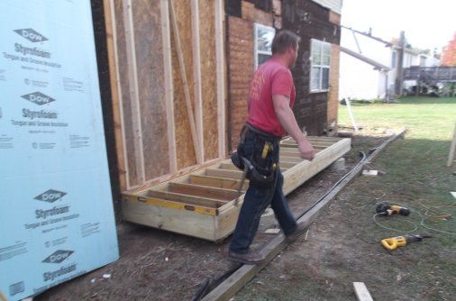 home addition in progress framing and insulation